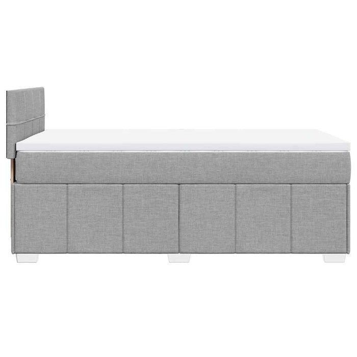 Pat continental cu saltea, gri deschis, 80x200 cm, textil - WALTI WALTI