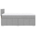 Pat continental cu saltea, gri deschis, 80x200 cm, textil - WALTI WALTI