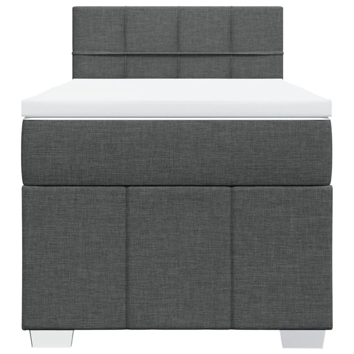 Pat box spring cu saltea, gri închis, 80x200 cm, textil - WALTI WALTI