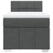 Pat box spring cu saltea, gri închis, 80x200 cm, textil - WALTI WALTI