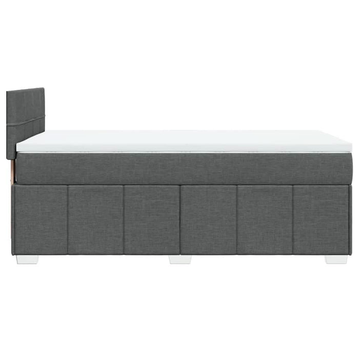 Pat box spring cu saltea, gri închis, 80x200 cm, textil - WALTI WALTI