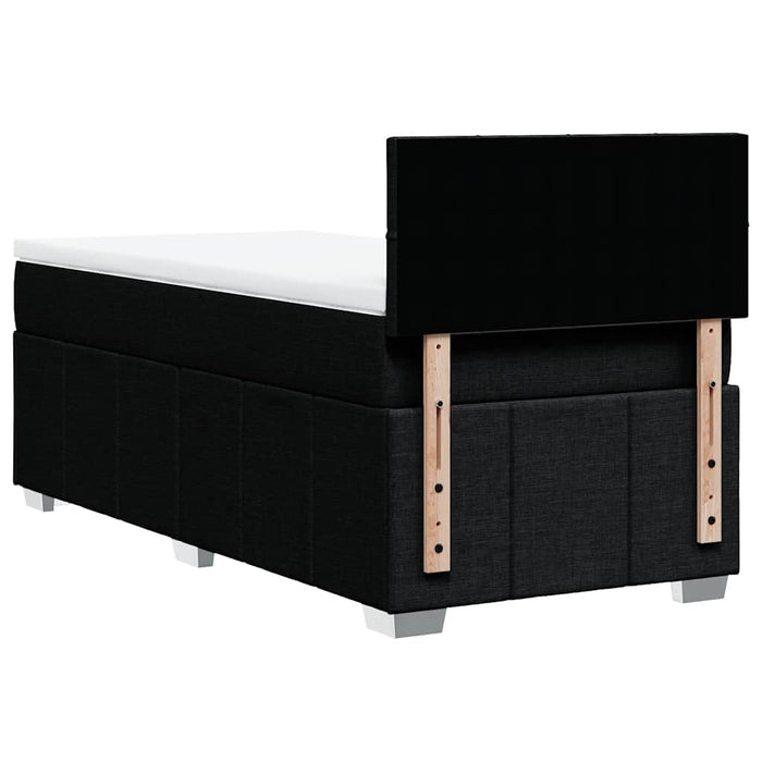 Pat box spring cu saltea, negru, 80x200 cm, textil - WALTI WALTI