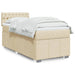 Pat box spring cu saltea, crem, 80x200 cm, textil - WALTI WALTI