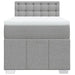 Pat continental cu saltea, gri deschis, 80x200 cm, textil - WALTI WALTI