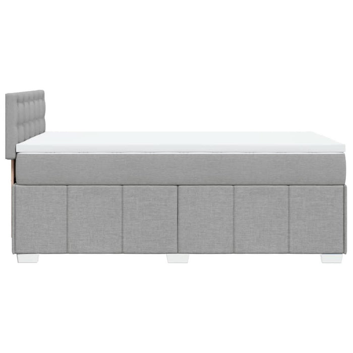 Pat continental cu saltea, gri deschis, 80x200 cm, textil - WALTI WALTI