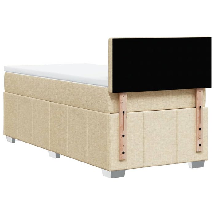 Pat box spring cu saltea, crem, 80x200 cm, textil - WALTI WALTI