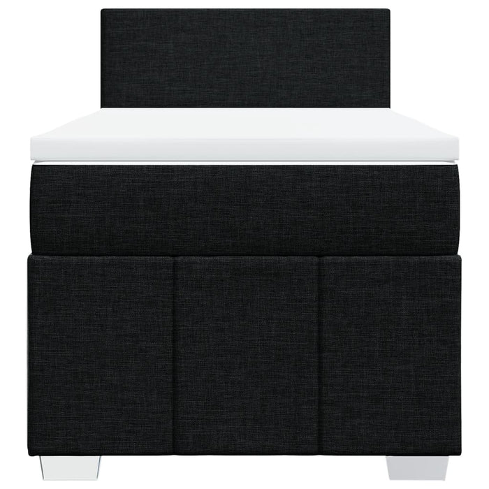 Pat box spring cu saltea, negru, 90x190 cm, textil - WALTI WALTI