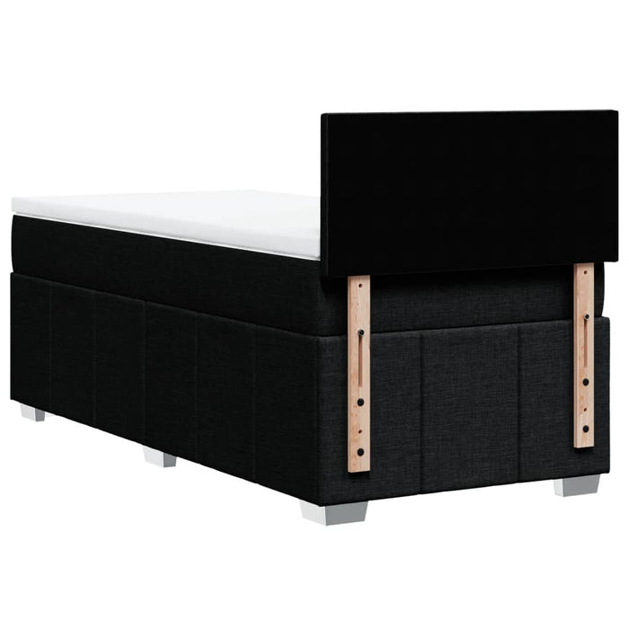 Pat box spring cu saltea, negru, 90x190 cm, textil - WALTI WALTI