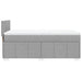 Pat box spring cu saltea, gri deschis, 90x190 cm, textil - WALTI WALTI
