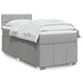 Pat box spring cu saltea, gri deschis, 90x190 cm, textil - WALTI WALTI