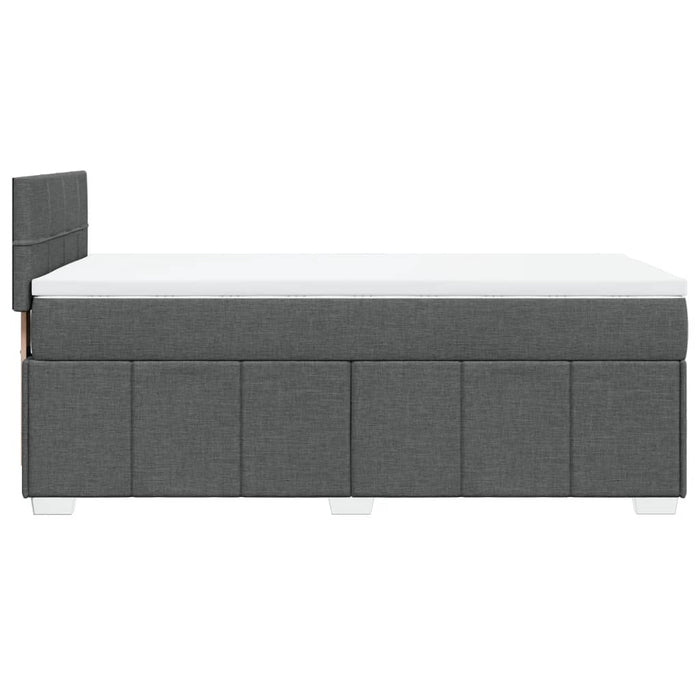 Pat box spring cu saltea, gri închis, 90x190 cm, textil - WALTI WALTI