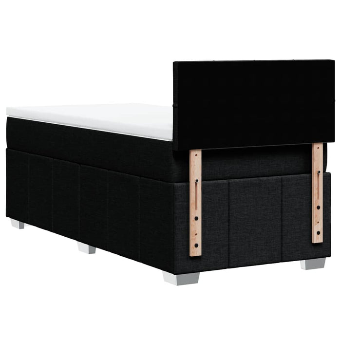 Pat box spring cu saltea, negru, 90x190 cm, textil - WALTI WALTI