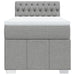 Pat box spring cu saltea, gri deschis, 90x190 cm, textil - WALTI WALTI