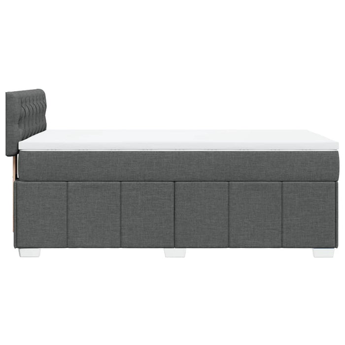 Pat box spring cu saltea, gri închis, 90x190 cm, textil - WALTI WALTI