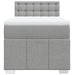 Pat box spring cu saltea, gri deschis, 90x190 cm, textil - WALTI WALTI