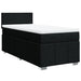 Pat box spring cu saltea, negru, 90x200 cm, textil - WALTI WALTI