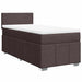 Pat box spring cu saltea, maro închis, 90x200 cm, textil - WALTI WALTI