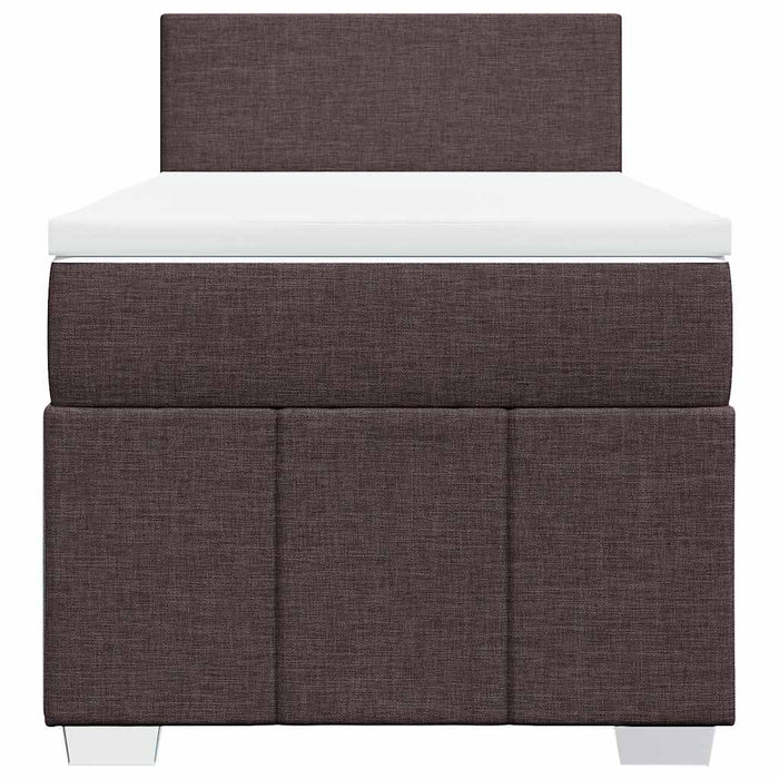 Pat box spring cu saltea, maro închis, 90x200 cm, textil - WALTI WALTI
