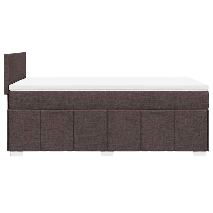 Pat box spring cu saltea, maro închis, 90x200 cm, textil - WALTI WALTI