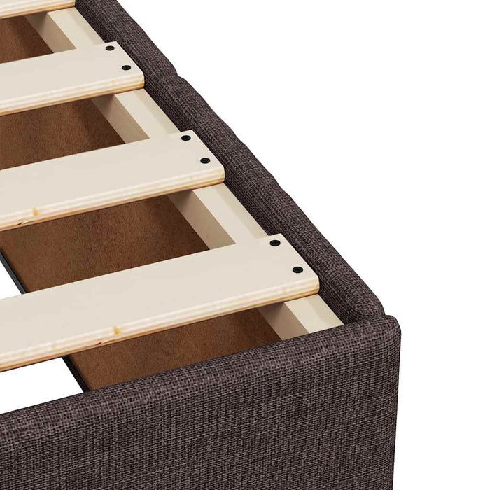 Pat box spring cu saltea, maro închis, 90x200 cm, textil - WALTI WALTI