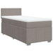 Pat box spring cu saltea, gri taupe, 90x200 cm, textil - WALTI WALTI