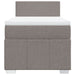 Pat box spring cu saltea, gri taupe, 90x200 cm, textil - WALTI WALTI