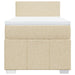 Pat box spring cu saltea, crem, 90x200 cm, textil - WALTI WALTI