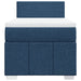 Pat box spring cu saltea, albastru, 90x200 cm, textil - WALTI WALTI