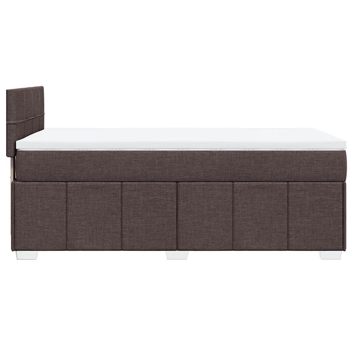 Pat box spring cu saltea, maro închis, 90x200 cm, textil - WALTI WALTI
