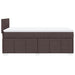 Pat box spring cu saltea, maro închis, 90x200 cm, textil - WALTI WALTI