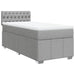 Pat box spring cu saltea, gri deschis, 90x200 cm, textil - WALTI WALTI