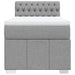 Pat box spring cu saltea, gri deschis, 90x200 cm, textil - WALTI WALTI