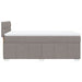 Pat box spring cu saltea, gri taupe, 90x200 cm, textil - WALTI WALTI