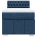 Pat box spring cu saltea, albastru, 90x200 cm, textil - WALTI WALTI