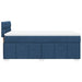 Pat box spring cu saltea, albastru, 90x200 cm, textil - WALTI WALTI