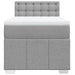 Pat box spring cu saltea, gri deschis, 90x200 cm, textil - WALTI WALTI
