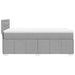 Pat box spring cu saltea, gri deschis, 90x200 cm, textil - WALTI WALTI