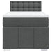 Pat box spring cu saltea, gri închis, 90x200 cm, textil - WALTI WALTI