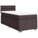 Pat box spring cu saltea, maro închis, 90x200 cm, textil - WALTI WALTI