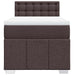 Pat box spring cu saltea, maro închis, 90x200 cm, textil - WALTI WALTI