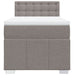 Pat box spring cu saltea, gri taupe, 90x200 cm, textil - WALTI WALTI