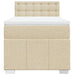 Pat box spring cu saltea, crem, 90x200 cm, textil - WALTI WALTI
