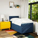 Pat box spring cu saltea, albastru, 90x200 cm, textil - WALTI WALTI