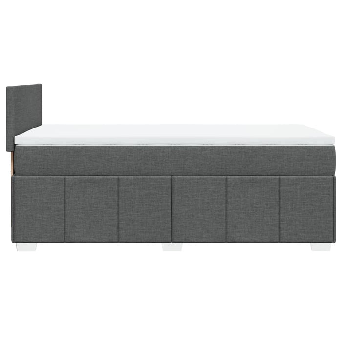 Pat box spring cu saltea, gri închis, 100x200 cm, textil - WALTI WALTI