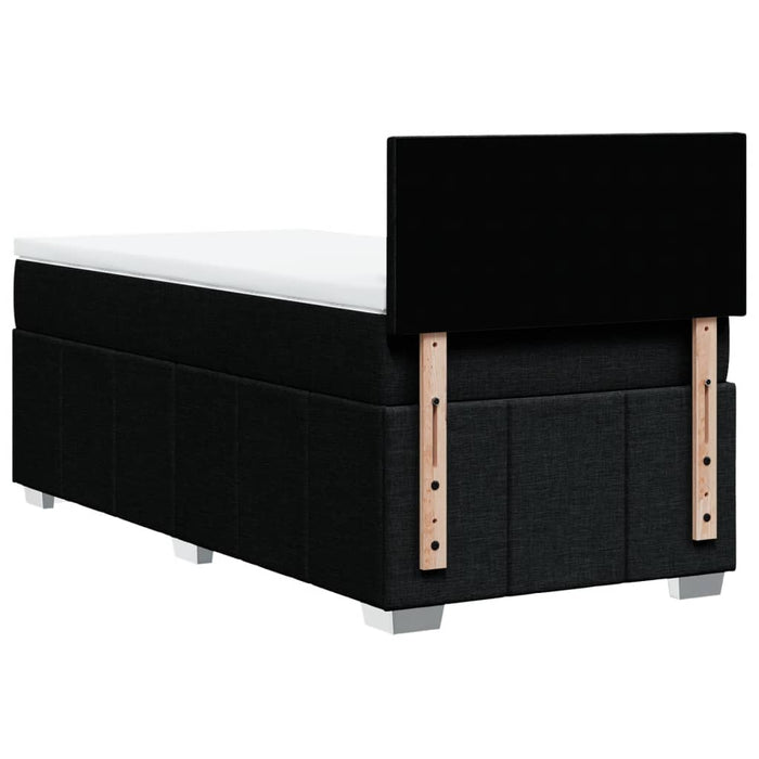 Pat box spring cu saltea, negru, 100x200 cm, textil - WALTI WALTI