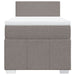 Pat box spring cu saltea, gri taupe, 100x200 cm, textil - WALTI WALTI
