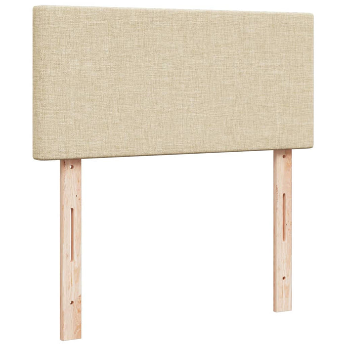 Pat box spring cu saltea, crem, 100x200 cm, textil - WALTI WALTI
