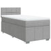 Pat box spring cu saltea, gri deschis, 100x200 cm, textil - WALTI WALTI