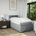 Pat box spring cu saltea, gri deschis, 100x200 cm, textil - WALTI WALTI