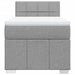 Pat box spring cu saltea, gri deschis, 100x200 cm, textil - WALTI WALTI